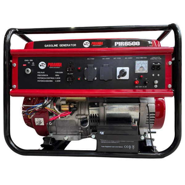 Generador Electrico Piraña PIR6500  6500W 4t Gasolina - Imagen 2